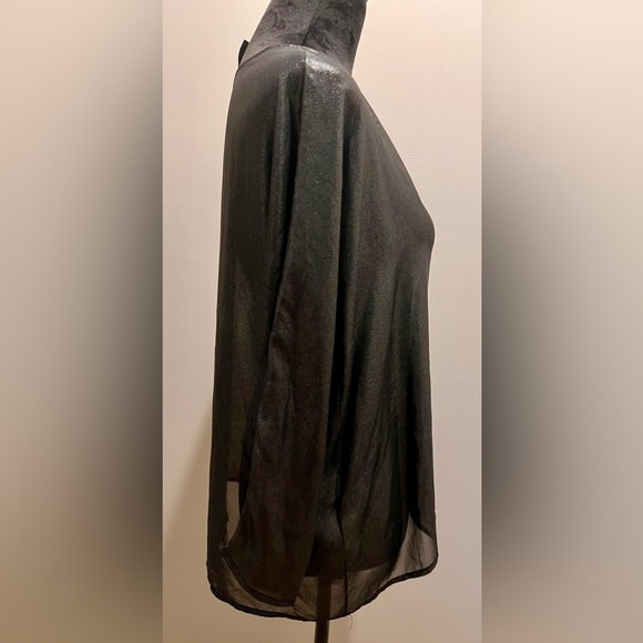 Mango Shimmering Black Blouse - Picture 4 of 7